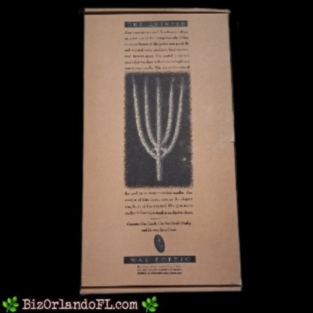 VINTAGE: Wax Poetic The Quintet Menorah 5-Taper Candle 1995 RARE HTF